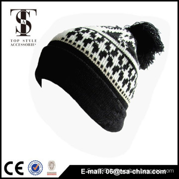 classic jacquard winter cashmere hat